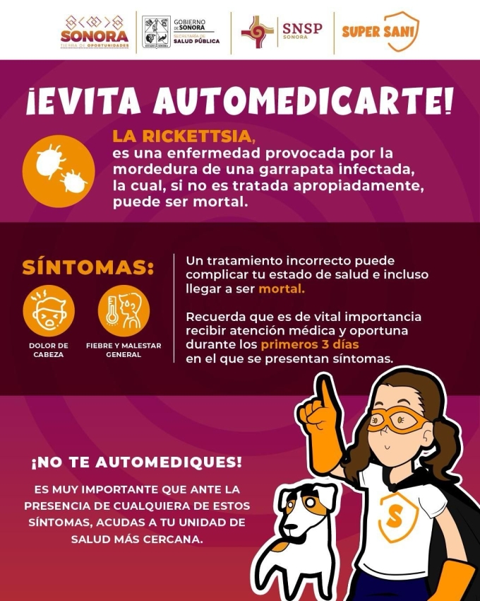 Llama salud a prevenir la rickettsiosis el chiltepin
